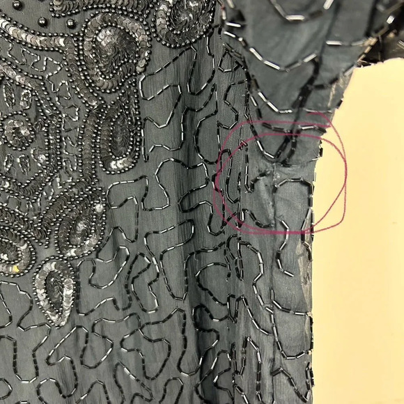 Adrianna Papell Evening Black‎ Silk Beaded Jacket M Sequins Formal Event Holiday - Picture 16 of 16